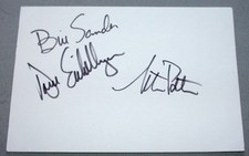 Original PGA Signed Index Card By B. Sander - D. Eichelberger & S. Pate 