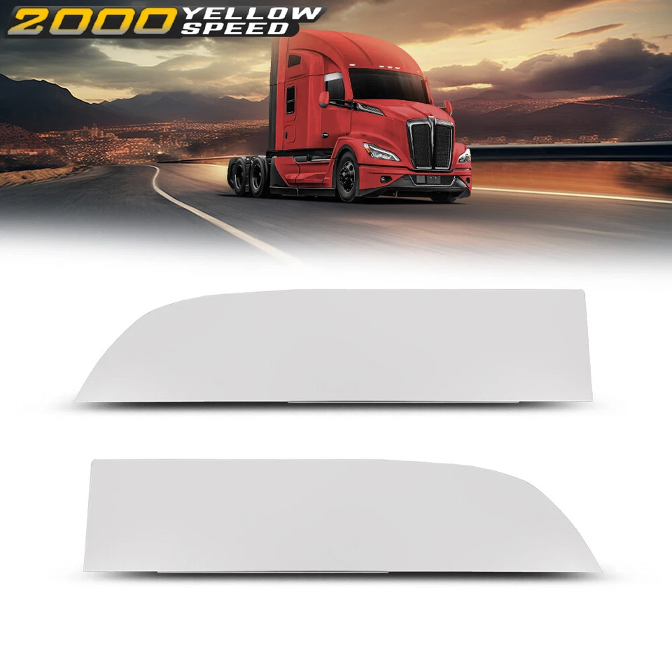 2PCS Stainless 8" Chopped Window Trim LH&RH Fit For 2013+ Kenworth T680/T880 Foto 2 de 4