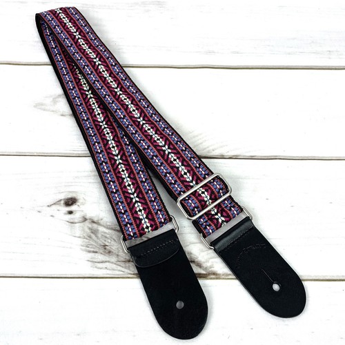 Walker & Williams H-19-M Vintage Series Strap Red, Blue & Cream Yucatan Weave - Picture 7 of 10