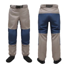 Breathable Stockingfoot Waist High Fishing Waders Waterproof Reinforced Knees