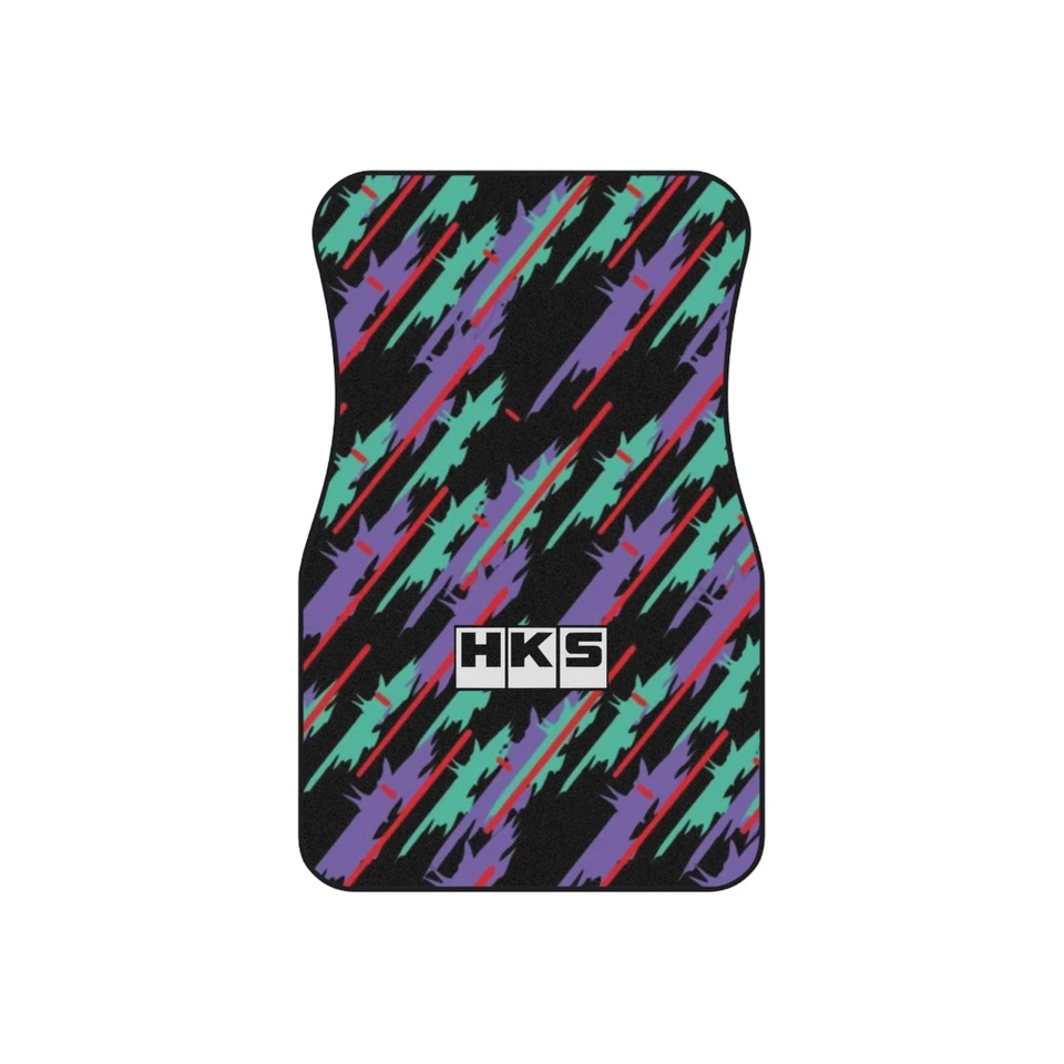 Автомобильные коврики HKS Old Logo Tribute (комплект из 2), пара напольных ковриков 90-х JDM HKS, HKS - Изображение 3 из 4