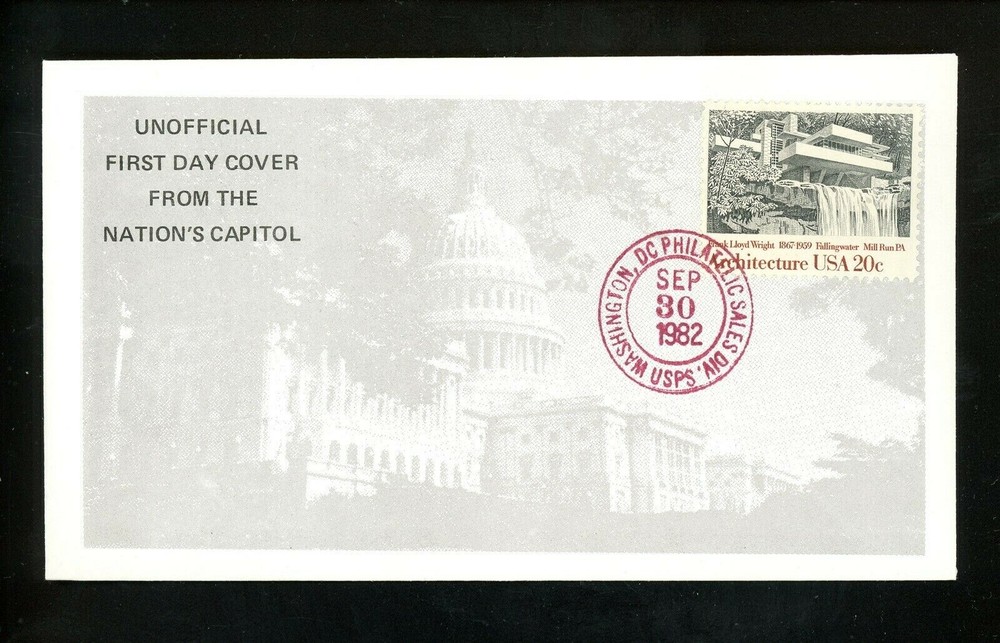 US FDC #2019-2022 LGS 1982 Washington DC Architecture Unofficial Set of 4