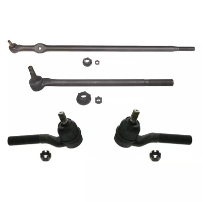4 PC Set Steering Drag Links 3 Tie Rod Ends Ford F250 85-94 4WD F-250