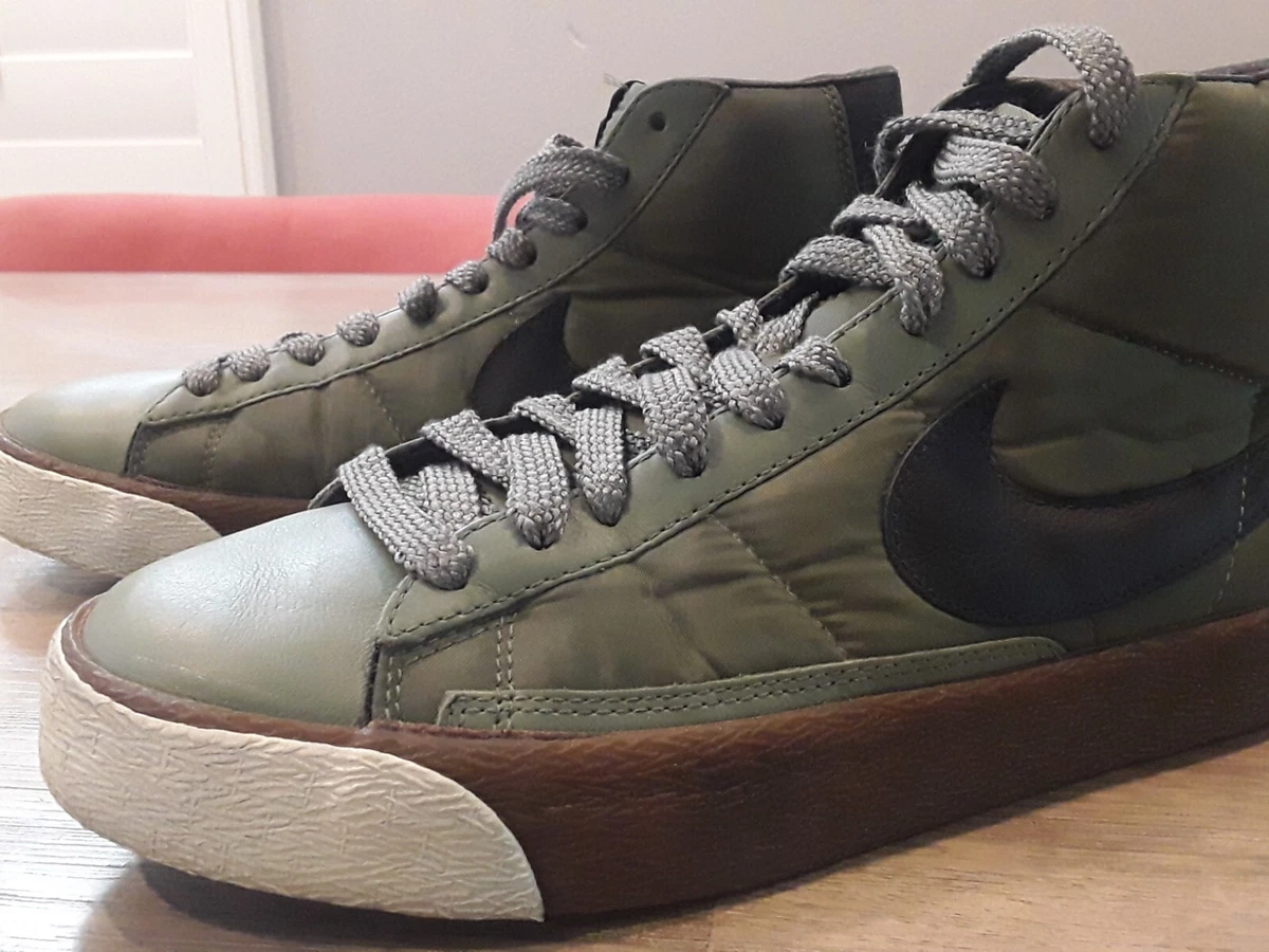 Nike Blazer Mid Premium Size 9 Tech Pack Urban Haze Black Ice Green 2007 Women