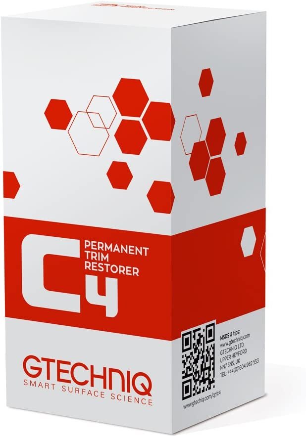 Gtechniq Car Trim Restorer C4 Permanent Revitalises Faded Plastic & Rubber 15mL