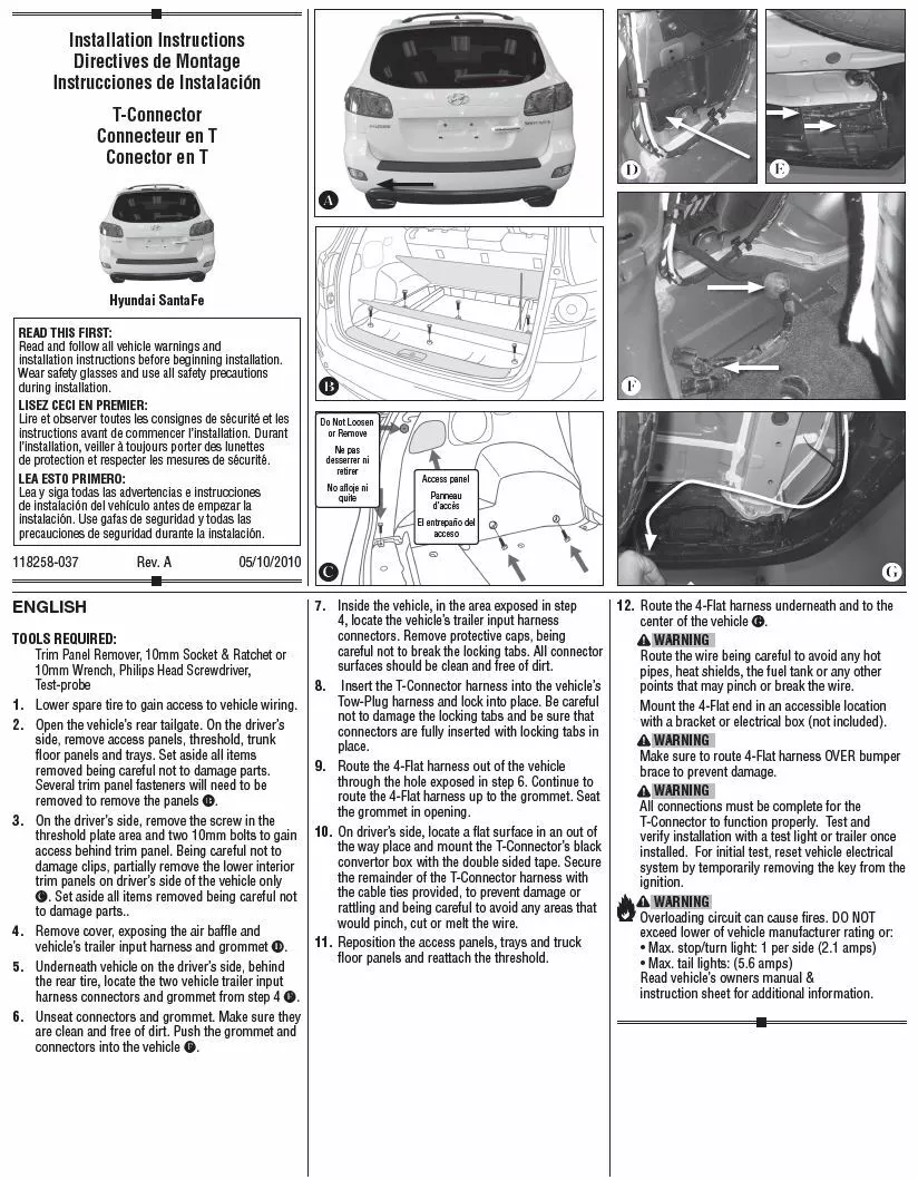 Hyundai santa fe trailer wiring deals