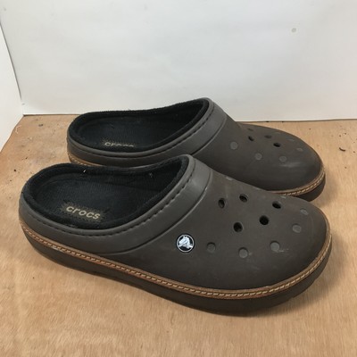 mens lined crocs size 12