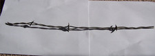 Antique Barbed Wire Strand 18" Long S style point 2 strand wire