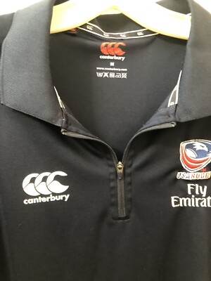 Canterbury New Zealand Logo 1/4 Zip Stretch S/S Polo Men's