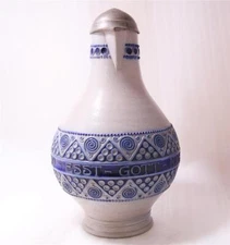 Antique Jugendstil Art Nouveau Beer Stein S.P.Gerz by Paul Wynand #1443 c.1906