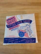 New Vintage Stayon's Redi Fit Fitted Crib Sheet white cotton wrinkle free