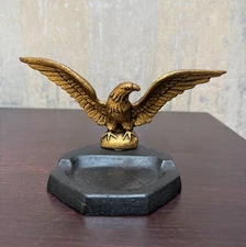 Vintage Eagle Astray Cast Metal Cigar, Sigarette Wingspan 7.5" c.1970