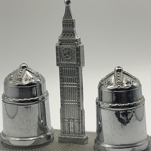 Big Ben Salt & Pepper Shaker Set Stainless Steel - Made In England - Picture 7 of 14