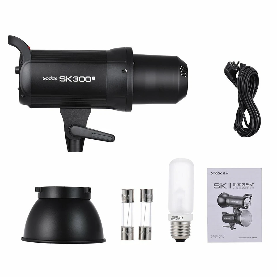 300W 2x Godox SK300II 300W 2.4G X System Studio Flash Cabeça de Luz Estroboscópica + Gatilho - Imagem 4 de 4