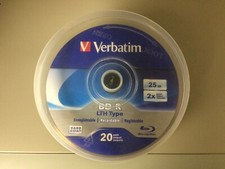 Verbatim BD-R 25GB 2X Blu-ray Recordable Media Disc - 20 Pack Spindle