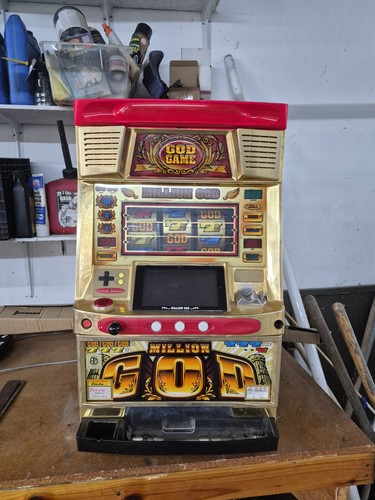 Million GOD "GOD GAME" Mechanical Slot Machine Cabinet w/ Reels & Components