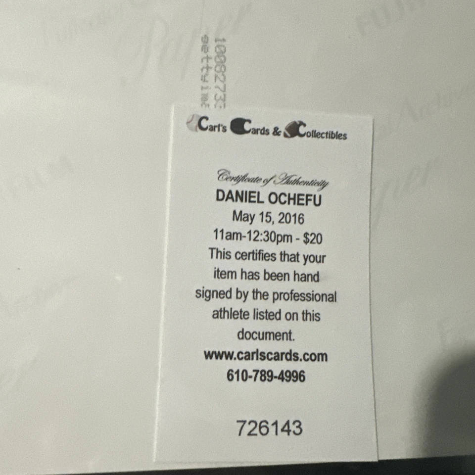 Daniel Ochefu Villanova Autograph Signed National Championship 8x10 - Image 3 of 3