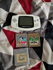 Nintendo Game Boy Advance White Console Handheld System GBA Tested OEM