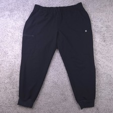 Figs Scrub Pants Womens XXL/P Zamora Jogger Scrubs Bottom Black Medical Stretch