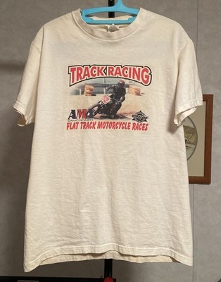 Vintage AMA Motorcycle Racing Tshirt Size L Large Harley Flat Track Dirt VTG