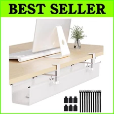 Premium Wire Management Tray 39.7” - Easy Installation & Dust-Resistant Fabric