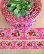 7/8  1.5" 1 YD Strawberry Girl Grosgrain Ribbon Shortcake Doll Ribbon
