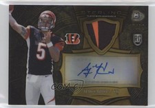 2014 Bowman Sterling Rookie Relics Gold Refractor 17/99 AJ McCarron Auto 1p5