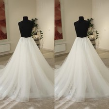 Detachable Wedding Train Elegant Tulle Bridal Bridal Gown Removable Skirt