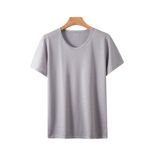 Männer Eis Seide T-Shirt Atmungsaktiv Kurzarm Tops Muskel Gym Sport Shirt Tee US. - Bild 7 von 23