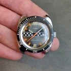 Vintage 70s Timex Rally Marlin Racing F1 Dial Black Bezel Date Watch 27674 02575