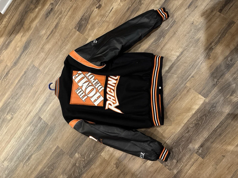 Chaqueta de cuero oficial NASCAR #20 Tony Stewart XXL (se ajusta como XL) Foto 2 de 4