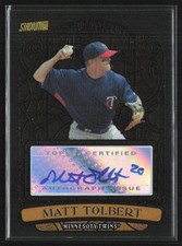Matt Tolbert 2008 Topps Stadium Club Beam Team Gold Auto /50 #BTA-MTO Minnesota