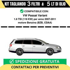 Tagliando per VW Passat Variant 1.8 TSI 118 kw Benzina 2007-2011 - 5 Lt di ol...