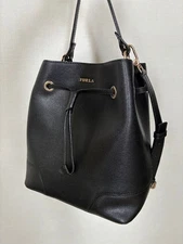 FURLA Stacey 2-Way Hand/Shoulder Bag Black US TAX Includ