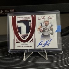 2022  Flawless Distinguished Patch Autographs Rob Gronkowski Patriots 5/10 