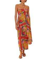 Farm Rio Surreal Scarf Sand Sleeveless Maxi Dress Women's