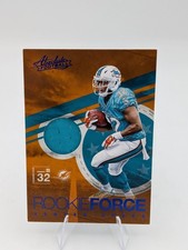 Kenyan Drake #25 2016 Absolute Rookie Force Materials Blue Dolphins Card. rookie card picture
