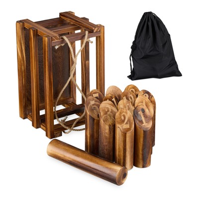 Scacchi Vichinghi Kubb 12 Numeri Gioco Lancio Legno Bambini Adulti