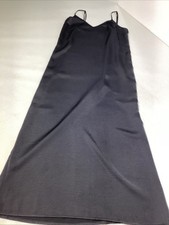 BLACK MIDI SLIP DRESS FITS A SMALL OR A MEDIUM