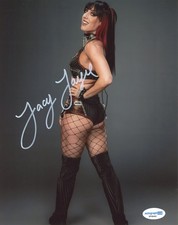 *FISHNETS BUTT SHOT* WWE WWF NXT JACY JAYNE SIGNED 8x10 ACOA AUTO