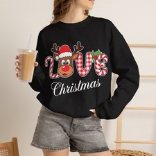 Reindeer Love Christmas Sweatshirt  Candy Cane Letters