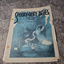 Spooky Ooky Blues Sheet Music Novelty Fox Trot Song Vandersloot 1920 P/V/G