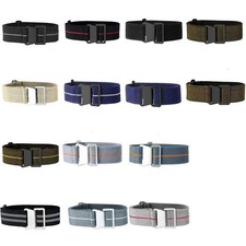 60s French Troops Parachute Bag Elastic Watch Strap 18 20mm 22mm Nylon Watchband