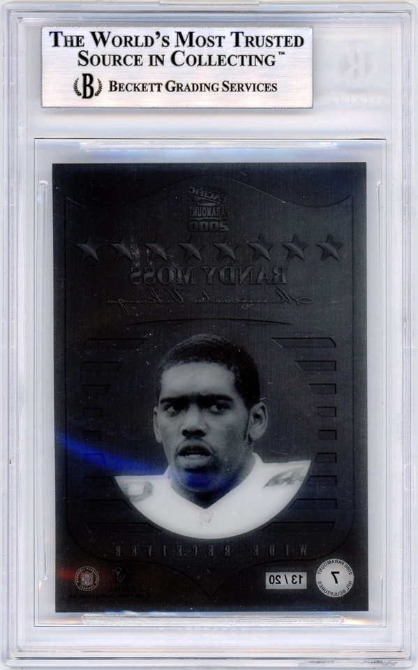 2000 Panini Paramount Sculptures Pacific Proofs Randy Moss 13/20 Rare BGS 8.5 - Image 2 of 2