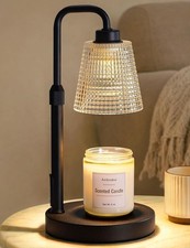 Candle Warmer Lamp with Timer Dimmable, Height Adjustable Wax Warmer for Home De