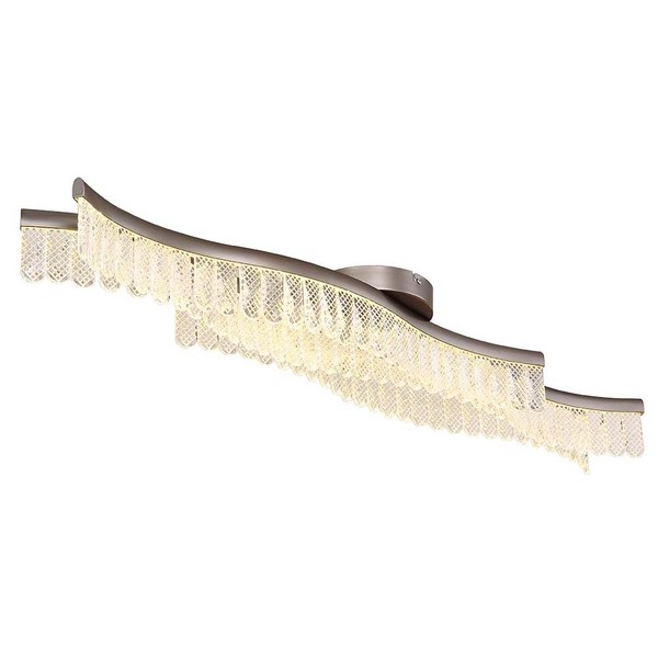 Deckenlampe Deckenleuchte Kristalllampe Led Wohnzimmerlampe Graphit L 108 Cm-image