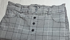 Fashion NovaDress Women's High-Waisted Skinny Pants Black Plaid 1X