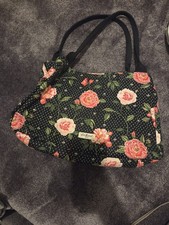 CATH KIDSTON BLACK PINK TEA ROSE THE NEW DAY BAG SHOULDER BAG HANDBAG