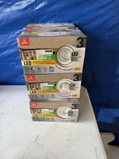 6 X Globe 3"  50W LED Recessed Light Kits, White w/ Spot Swivel