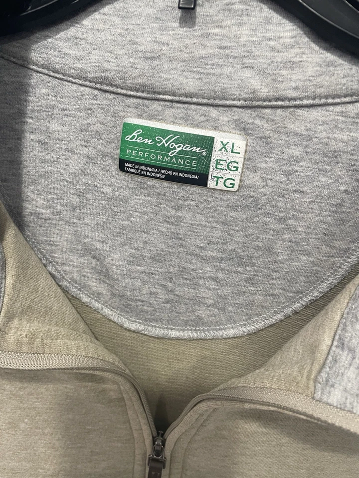 Ben Hogan Para Hombres XL Golf Pullover Sudadera Camisa 1/4 Cremallera Suave 100% Algodón Pima Foto 3 de 4